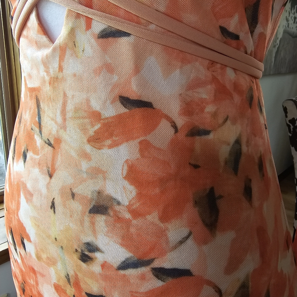 Hello Molly Magnificient Grace Long Sleeve Mini Dress Orange Size S - Picture 7 of 9